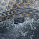 CELINE Macadam Canvas Clutch Bag PVC Leather Black Gold Auth 135556-17