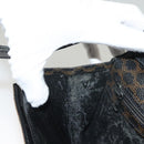 CELINE Macadam Canvas Clutch Bag PVC Leather Black Gold Auth 135556-19