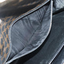 CELINE Macadam Canvas Clutch Bag PVC Leather Black Gold Auth 135556-22