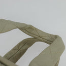 CHANEL Wild Stitch Hand Bag Leather Silver tone CC Auth 135561-21