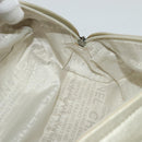 CHANEL Wild Stitch Hand Bag Leather Silver tone CC Auth 135561-9