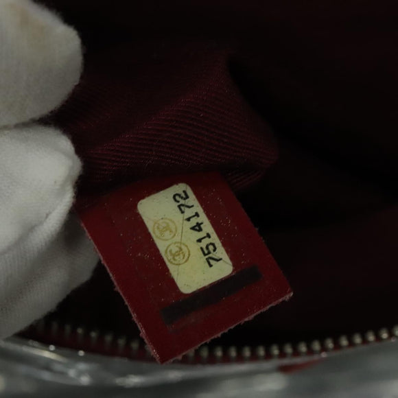 CHANEL Chain Tote Bag No5 Canvas Navy Silver CC Auth 135564