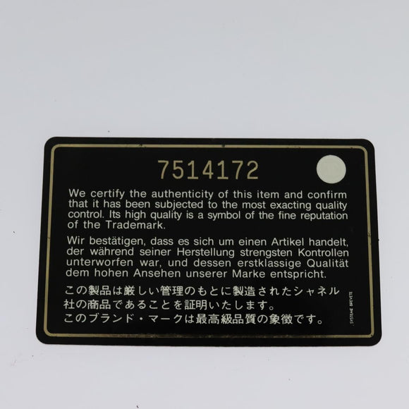 CHANEL Chain Tote Bag No5 Canvas Navy Silver CC Auth 135564