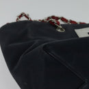 CHANEL Chain Tote Bag No5 Canvas Navy Silver CC Auth 135564-4