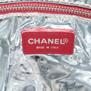 CHANEL Chain Tote Bag No5 Canvas Navy Silver CC Auth 135564-6