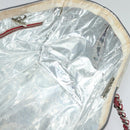 CHANEL Chain Tote Bag No5 Canvas Navy Silver CC Auth 135564-8