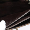 FENDI Zucca Canvas Shoulder Bag Black Brown Auth 135567-21