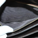 FENDI Zucca Canvas Shoulder Bag Black Brown Auth 135567-22