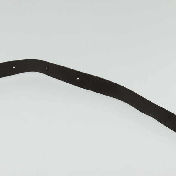 FENDI Zucca Canvas Shoulder Bag Black Brown Auth 135567