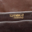 FENDI Zucca Canvas Shoulder Bag Black Brown Auth 135567-17
