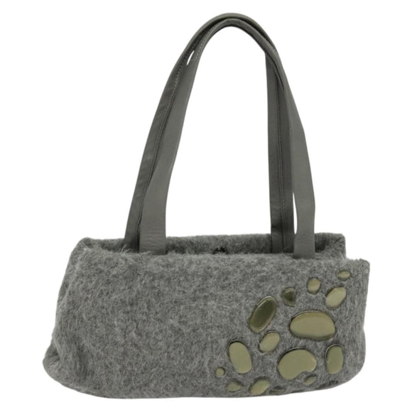 BOTTEGA VENETA Hand Bag Leather Gray Auth 135568