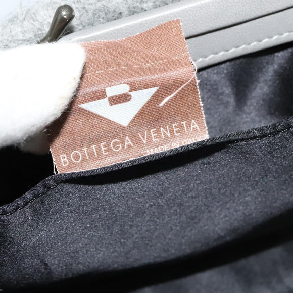 BOTTEGA VENETA Hand Bag Leather Gray Auth 135568