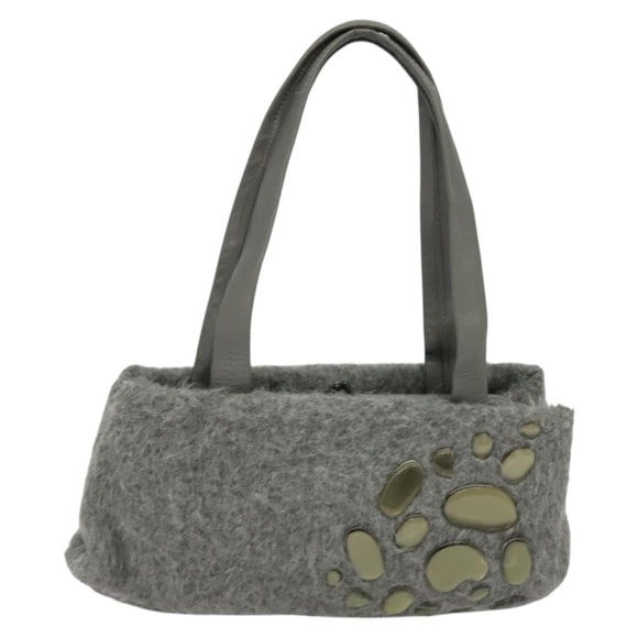 BOTTEGA VENETA Hand Bag Leather Gray Auth 135568