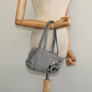 BOTTEGA VENETA Hand Bag Leather Gray Auth 135568-21