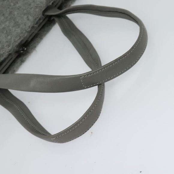 BOTTEGA VENETA Hand Bag Leather Gray Auth 135568