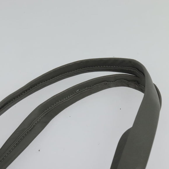 BOTTEGA VENETA Hand Bag Leather Gray Auth 135568