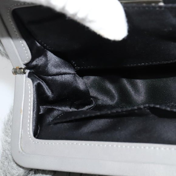 BOTTEGA VENETA Hand Bag Leather Gray Auth 135568