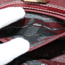 LOEWE Anagram Hand Bag Leather 2way Red Gold Auth 135569-10