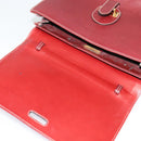 LOEWE Anagram Hand Bag Leather 2way Red Gold Auth 135569-19