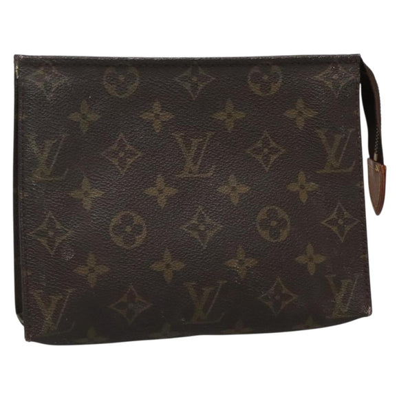 LOUIS VUITTON Monogram Poche Toilette 19 Pouch M47544 LV Auth 135578