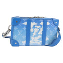 LOUIS VUITTON Monogram Clouds Soft Trunk Wallet Bag Blue M45432 LV Auth 135581A-1