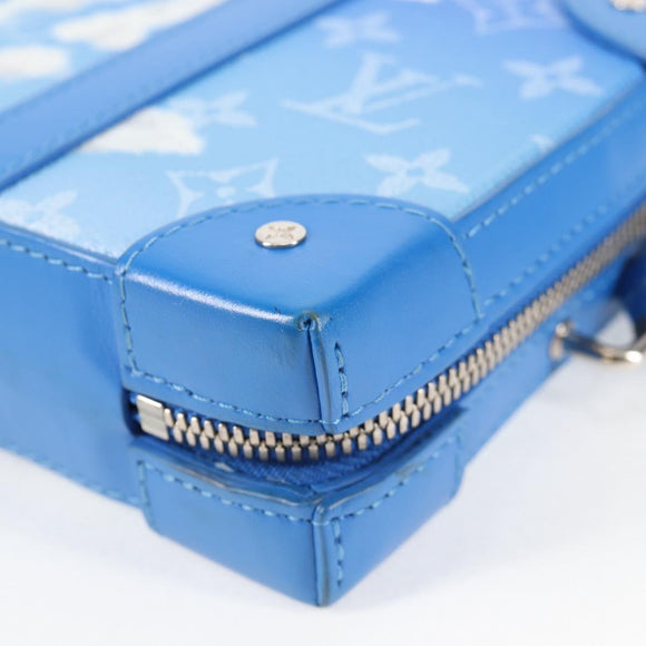 LOUIS VUITTON Monogram Clouds Soft Trunk Wallet Bag Blue M45432 LV Auth 135581A