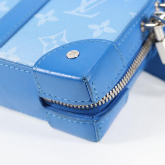 LOUIS VUITTON Monogram Clouds Soft Trunk Wallet Bag Blue M45432 LV Auth 135581SAM