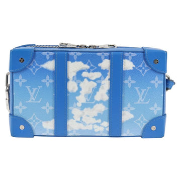 LOUIS VUITTON Monogram Clouds Soft Trunk Wallet Bag Blue M45432 LV Auth 135581A - 0