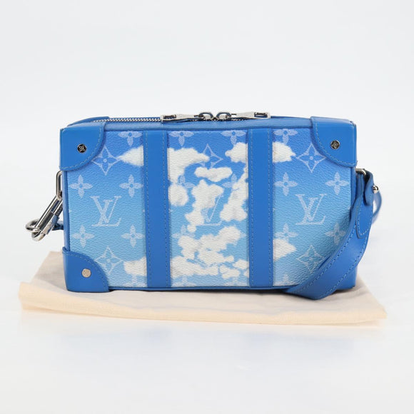 LOUIS VUITTON Monogram Clouds Soft Trunk Wallet Bag Blue M45432 LV Auth 135581SAM