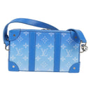 LOUIS VUITTON Monogram Clouds Soft Trunk Wallet Bag Blue M45432 LV Auth 135581A-4