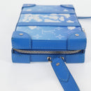 LOUIS VUITTON Monogram Clouds Soft Trunk Wallet Bag Blue M45432 LV Auth 135581A-6