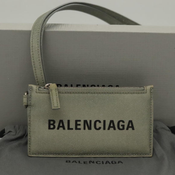 BALENCIAGA Neck Pouch Canvas Gray 594548 Auth 135584
