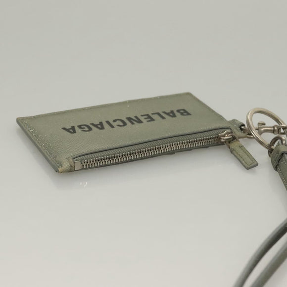 BALENCIAGA Neck Pouch Canvas Gray 594548 Auth 135584