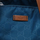 GUCCI GG Canvas Tote Bag Nylon Leather Blue Auth 135603-15
