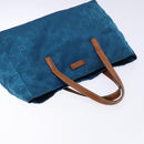 GUCCI GG Canvas Tote Bag Nylon Leather Blue Auth 135603-6