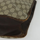 GUCCI GG Supreme Tote Bag PVC Beige Gold Auth 135605-12