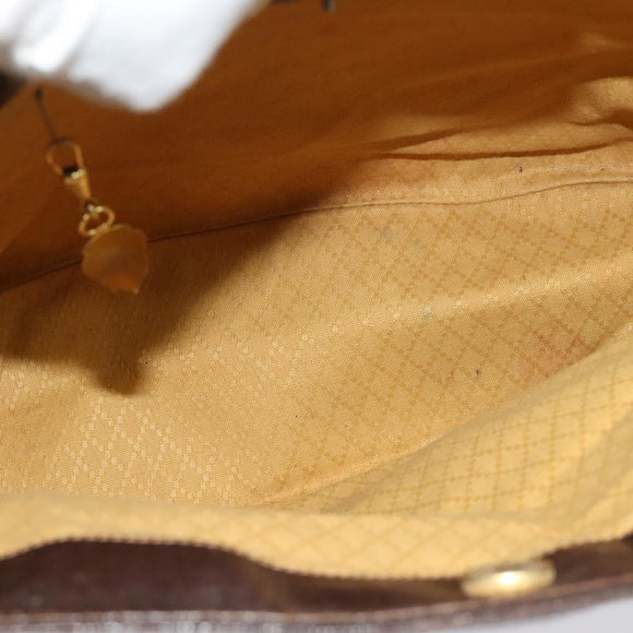 GUCCI GG Supreme Tote Bag PVC Beige Gold Auth 135605