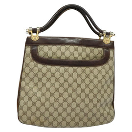 GUCCI GG Supreme Tote Bag PVC Beige Gold Auth 135605 - 0