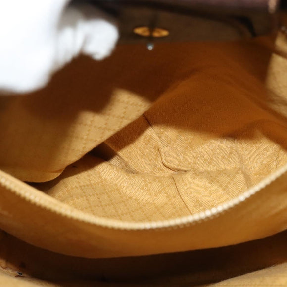 GUCCI GG Supreme Tote Bag PVC Beige Gold Auth 135605