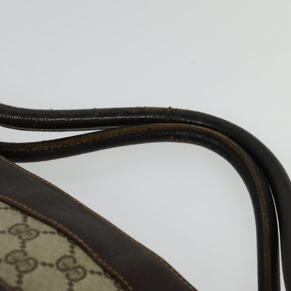 GUCCI GG Supreme Tote Bag PVC Beige Gold Auth 135605