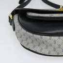 GUCCI Micro GG Supreme Shoulder Bag PVC Navy Gold Auth 135606-14