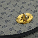 GUCCI Micro GG Supreme Shoulder Bag PVC Navy Gold Auth 135606-17