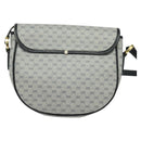 GUCCI Micro GG Supreme Shoulder Bag PVC Navy Gold Auth 135606-2