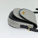 GUCCI Micro GG Supreme Shoulder Bag PVC Navy Gold Auth 135606-4