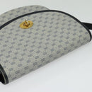 GUCCI Micro GG Supreme Shoulder Bag PVC Navy Gold Auth 135606-6