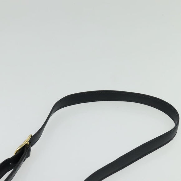 GUCCI Micro GG Supreme Shoulder Bag PVC Navy Gold Auth 135606