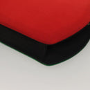 FENDI Hand Bag Nylon Red Gold Auth 135610-16