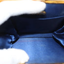 FENDI Hand Bag Nylon Red Gold Auth 135610-11