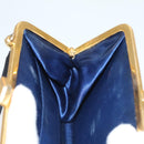 FENDI Hand Bag Nylon Red Gold Auth 135610-18