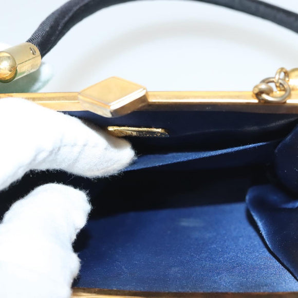 FENDI Hand Bag Nylon Red Gold Auth 135610